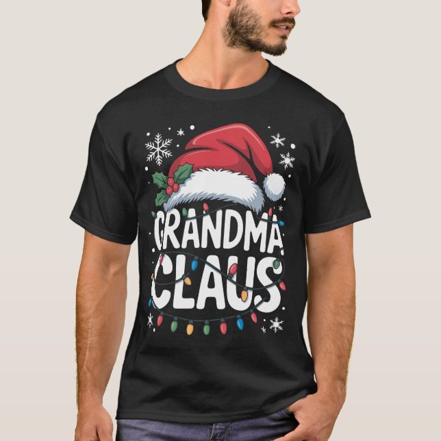 Camiseta de la abuela Claus navidad (Anverso)