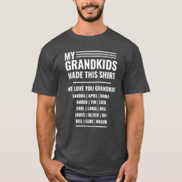 Camiseta de la abuela con nombres de nietos 2020