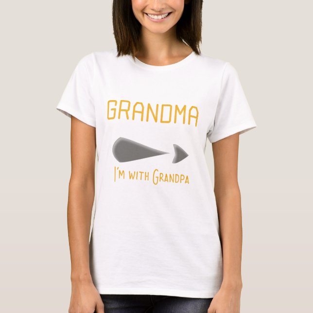 Camiseta de la abuela "Estoy con el abuelo" (Anverso)