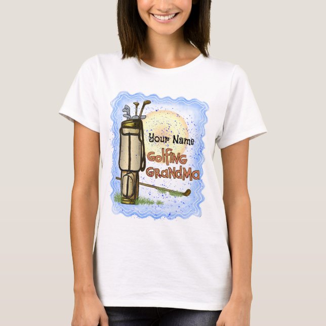 Camiseta de la abuela golfing (Anverso)