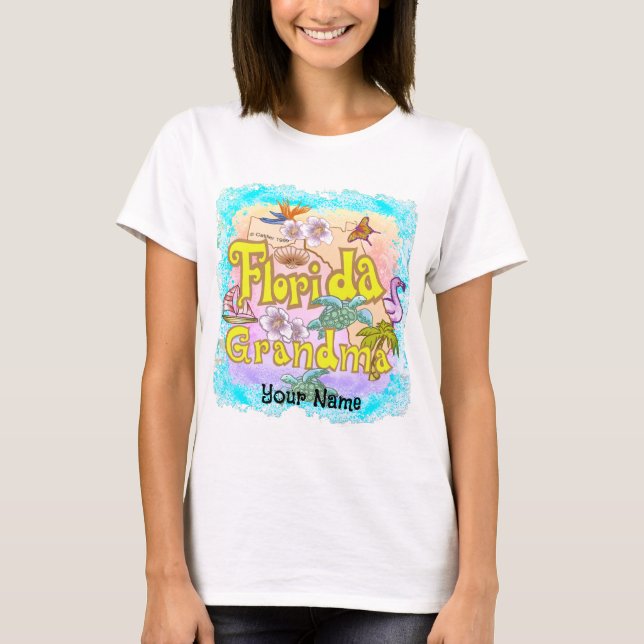 Camiseta de la abuela personalizado Florida (Anverso)