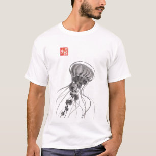 Camiseta de la acuarela de las medusas del
