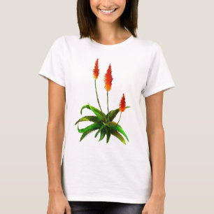 Camiseta de la acuarela del áloe