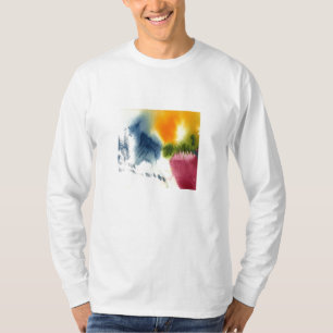 Camiseta de la acuarela del sacador