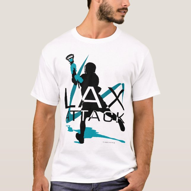 Camiseta de la aguamarina del ataque 3 de LAX de (Anverso)