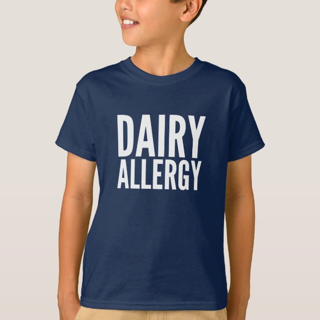 Camiseta de la alergia de la lechería (Anverso)