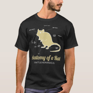 Camiseta de la anatomía de la rata doméstica 