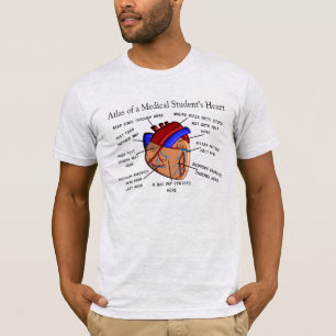 Camiseta de la anatomía del corazón del estudian