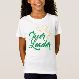 Camiseta de la animadora - verde y oro