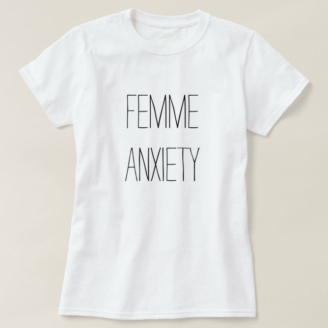 camiseta de la ansiedad del femme (Diseño del anverso)