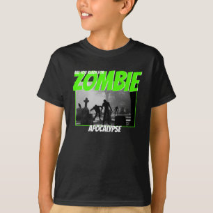 Camiseta de la apocalipsis del zombi de los niños