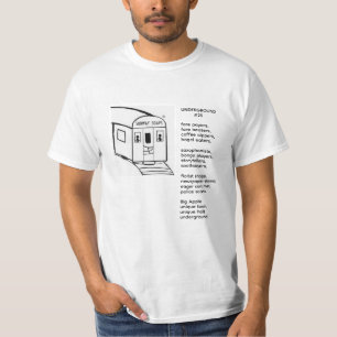 Camiseta de la aventura turística en metro