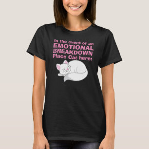 Camiseta De la avería emocional del lugar del gato camiset