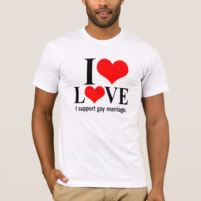 Camiseta de la ayuda del matrimonio homosexual (Anverso)