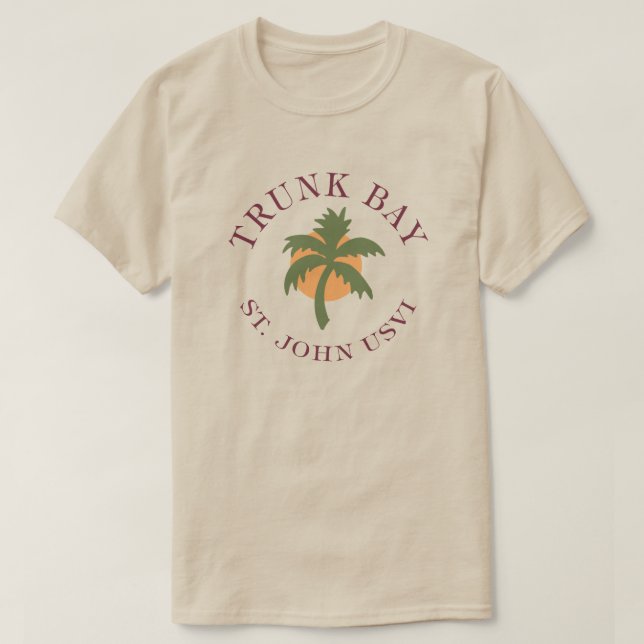 Camiseta de la Bahía del Trunk Islas Vírgenes de E (Diseño del anverso)