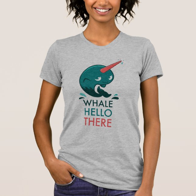 Camiseta de la ballena hola allí (Anverso)
