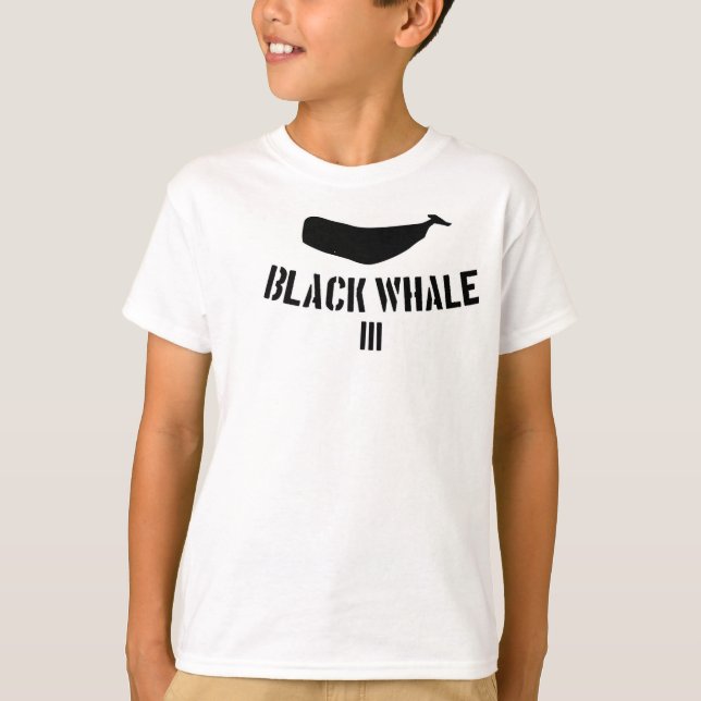 Camiseta de la ballena negra III para el Kiddos (Anverso)