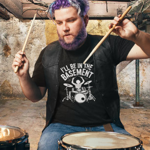 Camiseta de la Banda de Batería en el Sótano