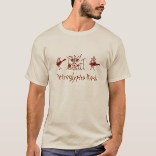 Camiseta de la banda de rock de los petroglifos