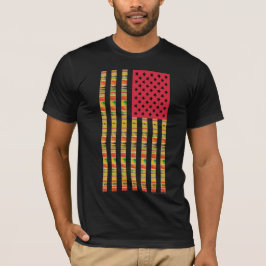 Camiseta de la bandera afroamericana