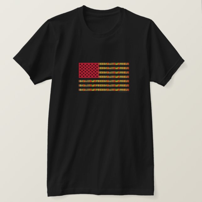 Camiseta de la bandera afroamericana (Anverso del diseño)