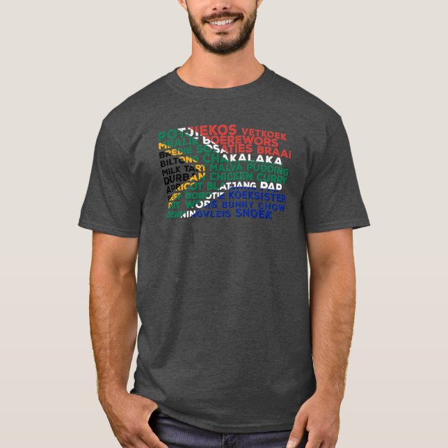 Camiseta de la bandera alimentaria de Sudáfrica (Anverso)