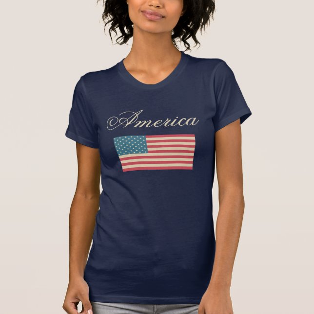 Camiseta de la bandera americana (Anverso)