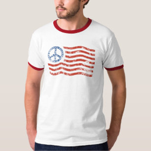 Camiseta de la bandera americana del signo de la