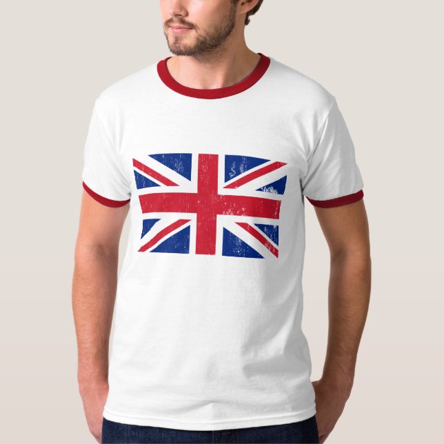 Camiseta de la bandera británica de Union Jack (Anverso)