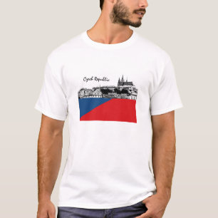 Camiseta de la bandera checa, checa, Praga/hradcan