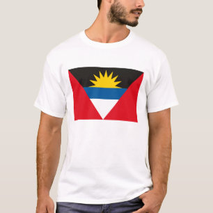 Camiseta de la bandera de Antigua y de Barbuda