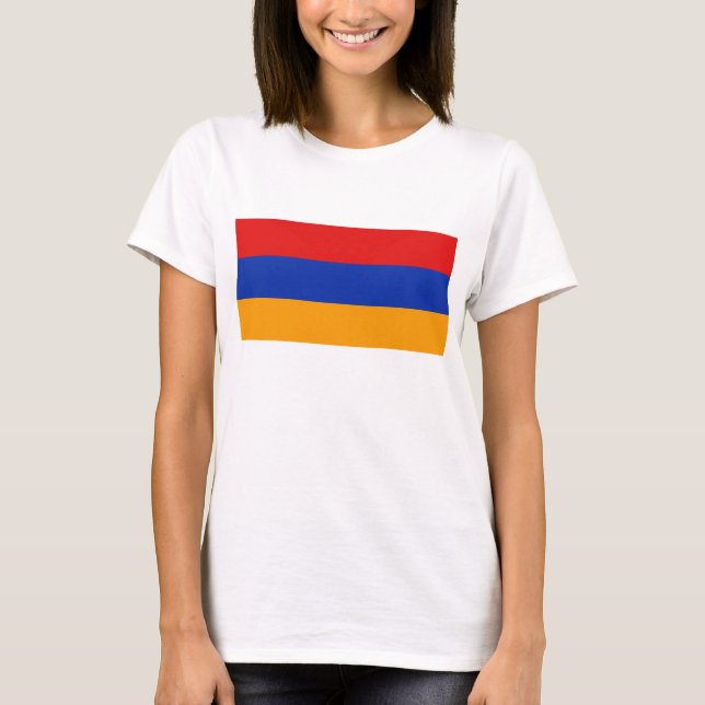 Camiseta de la bandera de Armenia x mapa (Anverso)