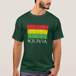 Camiseta de la bandera de Bolivia del vintage