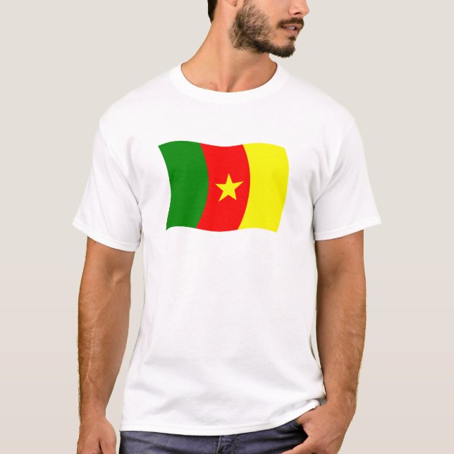 Camiseta de la bandera de Camerún (Anverso)