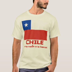 Camiseta de la bandera de Chile con lema chileno