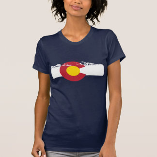 Camiseta de la bandera de Colorado - montañas