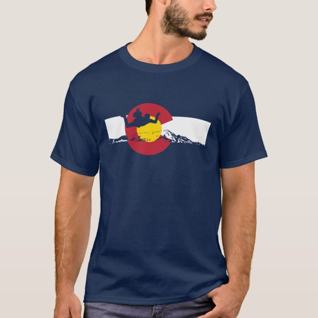 Camiseta de la bandera de Colorado - Skydive - (Anverso)