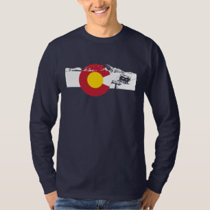 Camiseta de la bandera de Colorado - telesilla -