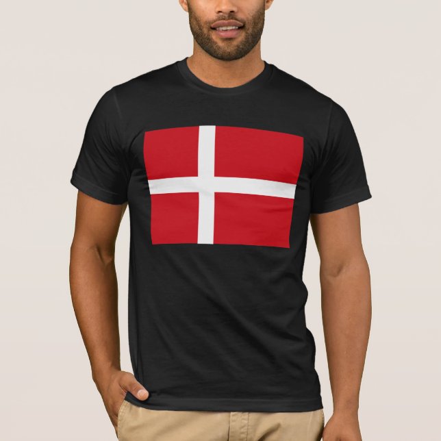 Camiseta de la bandera de Dinamarca (Anverso)
