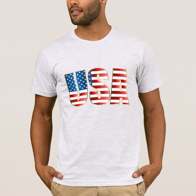Camiseta de la bandera de Estados Unidos de Améric (Anverso)