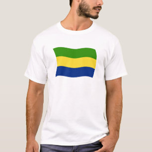 Camiseta de la bandera de Gabón
