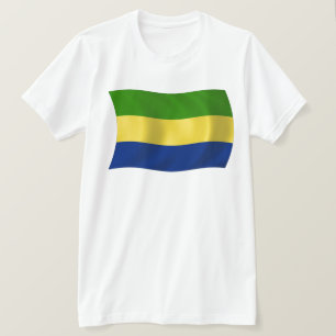 Camiseta de la bandera de Gabón