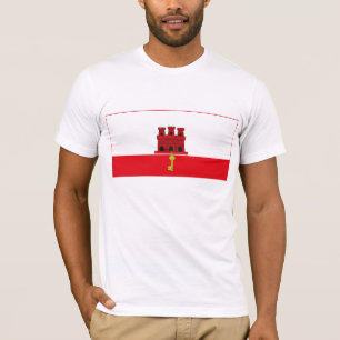 Camiseta de la bandera de Gibraltar