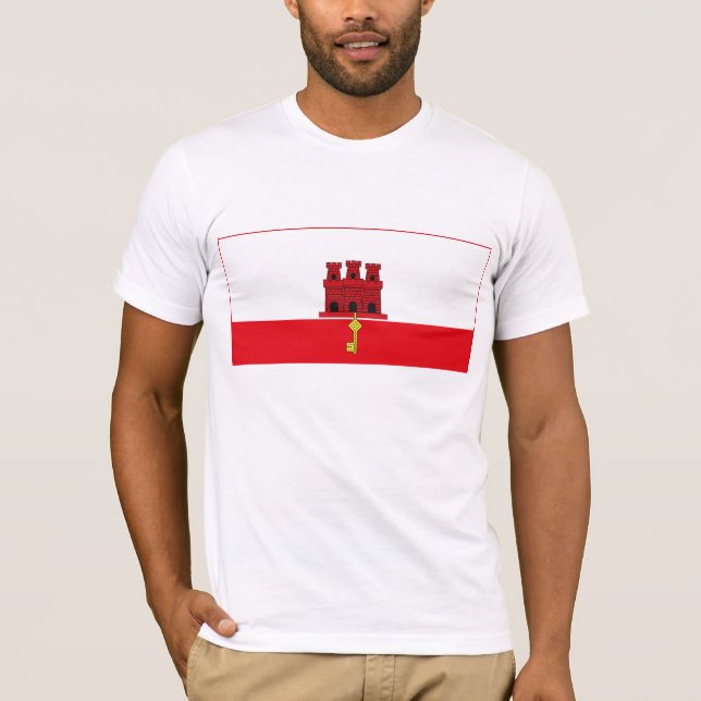 Camiseta de la bandera de Gibraltar (Anverso)