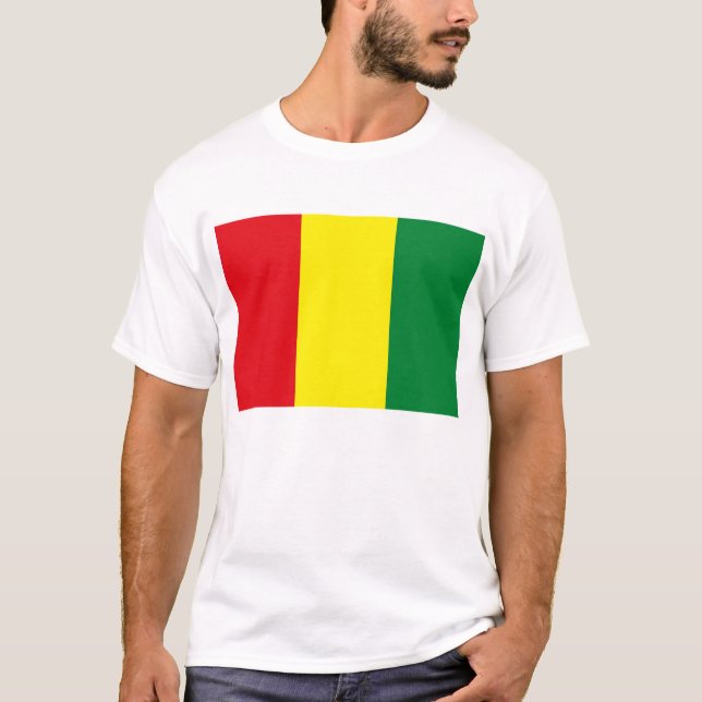 Camiseta de la bandera de Guinea (Anverso)