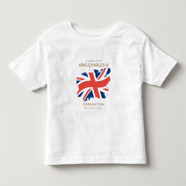 Camiseta de la bandera de Jack del Rey Carlos III (Anverso)