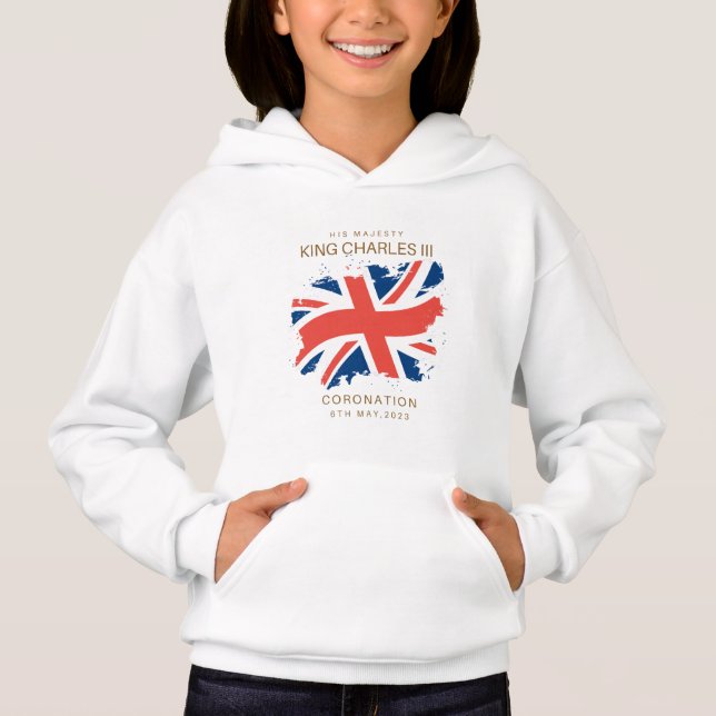 Camiseta de la bandera de Jack del Rey Carlos III (Anverso)