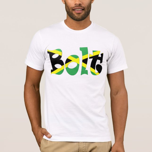 Camiseta de la bandera de Jamaica de Usain Bolt (Anverso)