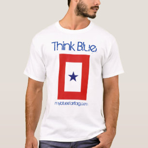 Camiseta de la bandera de la estrella azul