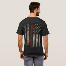 Camiseta de la bandera de la línea roja del person